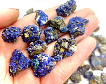 25g lot - Rough Azurite Nodules, Mini Azurite Chunks, Azurite Blueberries, Azurite Berries