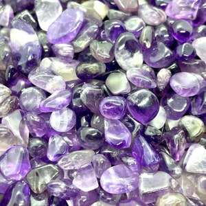 50g Amethyst Chips, Deep Coloured Amethyst Chips, High Grade Tumbled Amethyst Chips