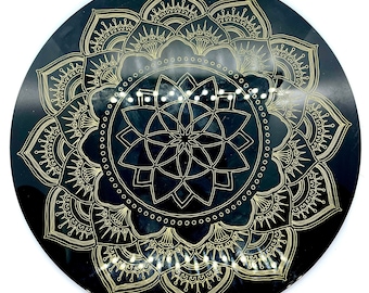 Flower of Life Sacred Geometry, Acrylic Laser Cut Flower of Life Crystal Grid