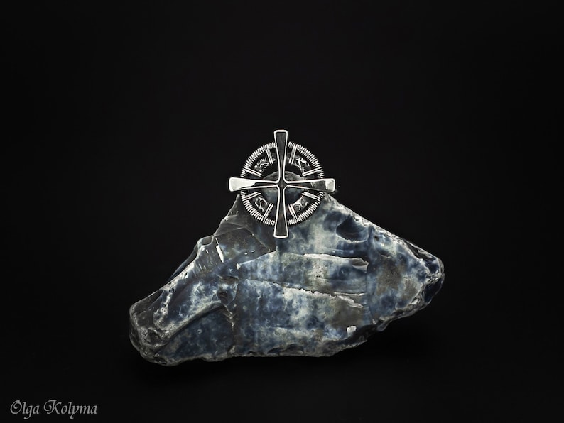 Celtic cross ring Silver jewelry Wire wrapped ring jewelry for men