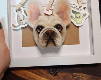 Custom Dog Portrait Needle Felted from Wool – Handmade Pet Sculpture – Personalized Memorial or Keepsake Gift