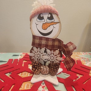 wooden snowman