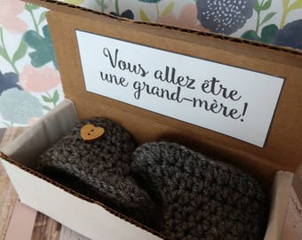 FRENCH Pregnancy Announcement, French Pregnancy Grand-mere, New Grandma French, Canadian Grandma, French Baby Reveal, Fast Shipping