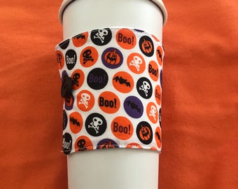 Halloween inspired coffee cozy