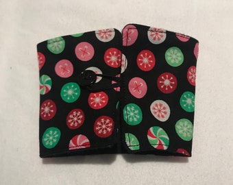 Christmas candy holiday coffee cozy