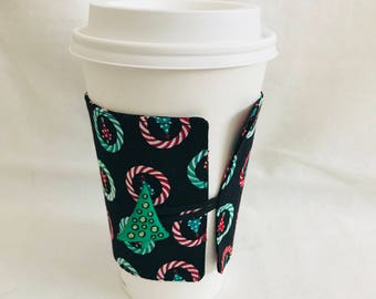 Christmas tree holiday coffee cozie