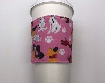 Disney dog inspired coffee cozy