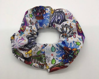 Disneyland rides inspired scrunchie