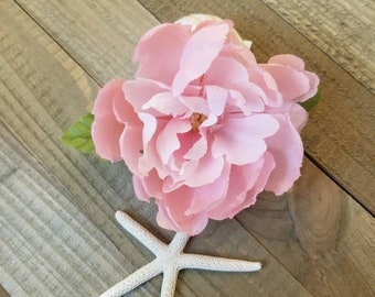 Peony Hair Clip Etsy