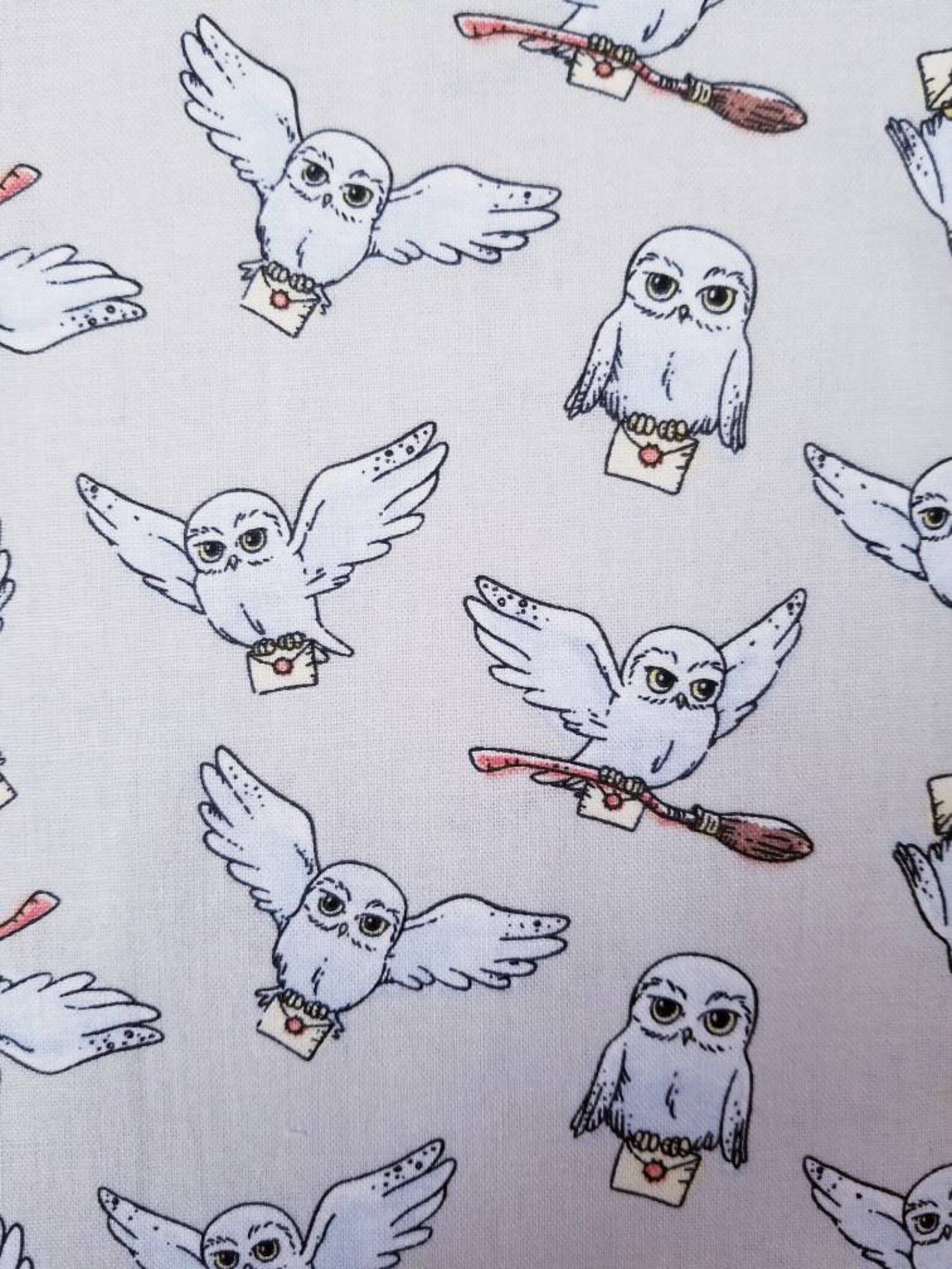 Hedwig fabric harry potter fabric owl fabric harry potter Etsy