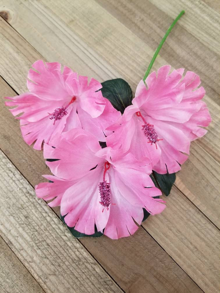 Pink Hibiscus Pink Hibiscus Silk Flowers Hibiscus Flowers Etsy