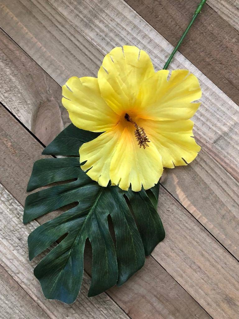 Yellow Hibiscus Yellow Hibiscus Silk Flowers Mixed Hibiscus Etsy