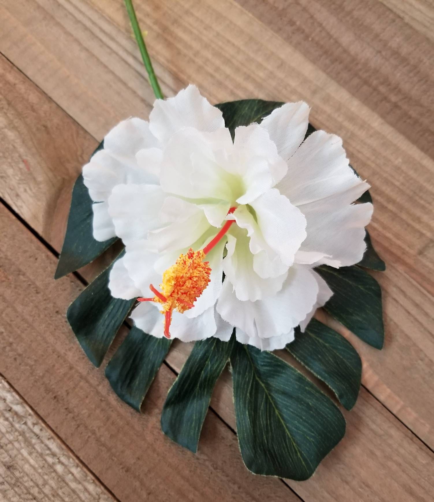 White Hibiscus White Hibiscus Silk Flowers Hibiscus Flowers Etsy