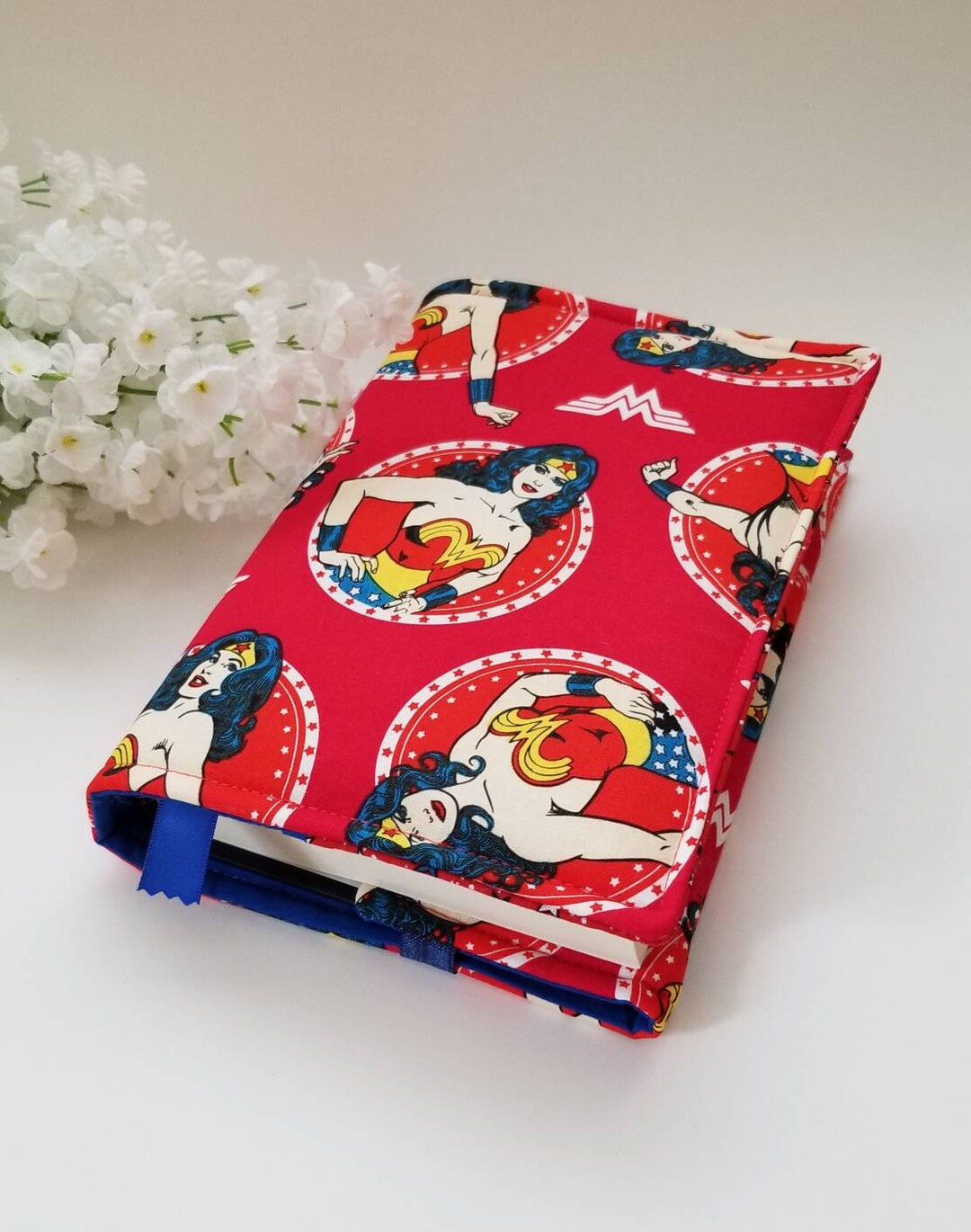 Adjustable Book Cover, Adjustable Book Sleeve, Fabric Book Cover