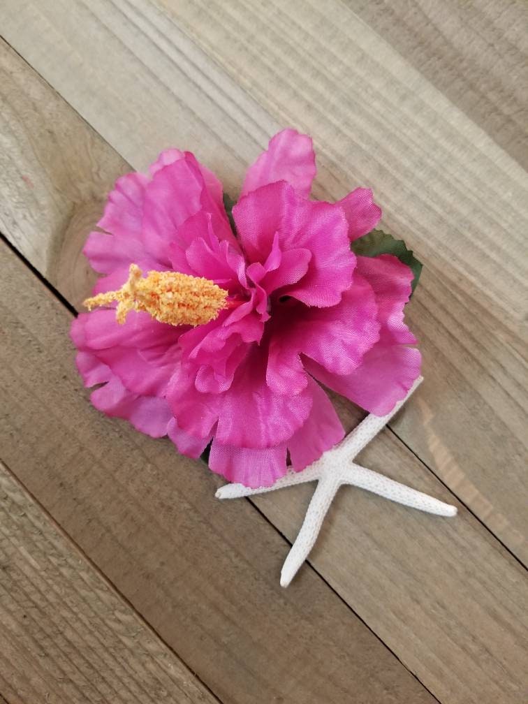 Pink Hibiscus Hair Clip Single Pink Hibiscus Hair Clip Etsy Singapore