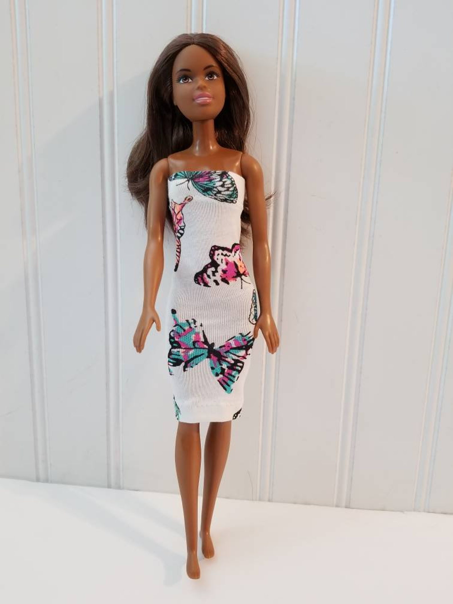 Barbie tube dress 11.5 inch doll dress barbie butterfly Etsy