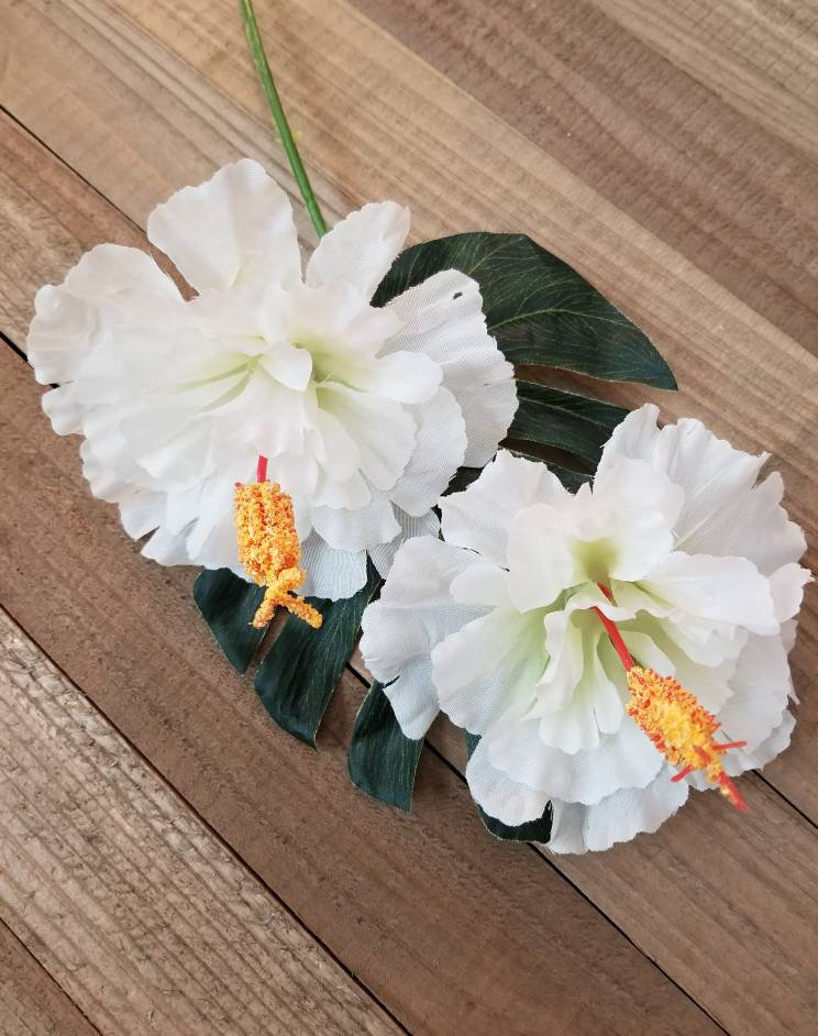 White Hibiscus White Hibiscus Silk Flowers Hibiscus Flowers Etsy