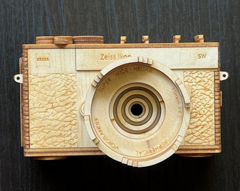 Cámara ZEISS IKON SW de madera, modelo de madera