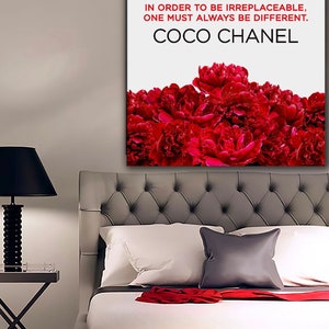 Coco Chanel Quote Classy and Fabulous Art Pink Art 