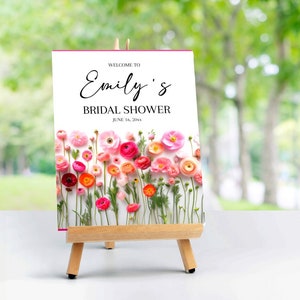 Wildflower Bridal Shower Welcome Sign Template (Digital Download)