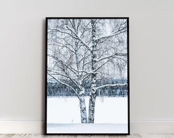 SNOWY WINTER WallArt Digital Download Downloadable Artful Wall Art Artful Winter Print Winter Printful Print Winter Decore Wall Art Print