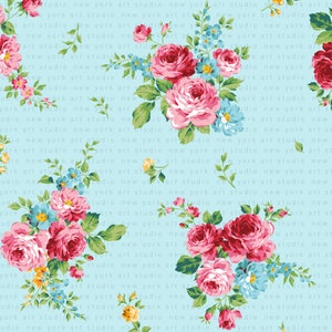 Sweet Rose Floral Seamless Paper: Farmhouse Country Decor (Digital Download)