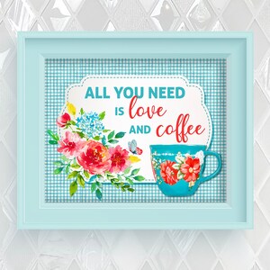 Flowers Wall Art Sublimation Design, Pioneer Woman Decor - PNG JPG Digital Download DTF and uvdtf