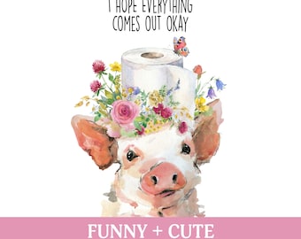 Funny Bathroom Art Cottagecore Farmhouse Decor Modern Farmhouse Wall Art (Digital Download)
