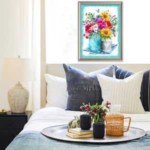 Breezy Blossoms Farmhouse Floral Wall Art Instant Download Cottagecore