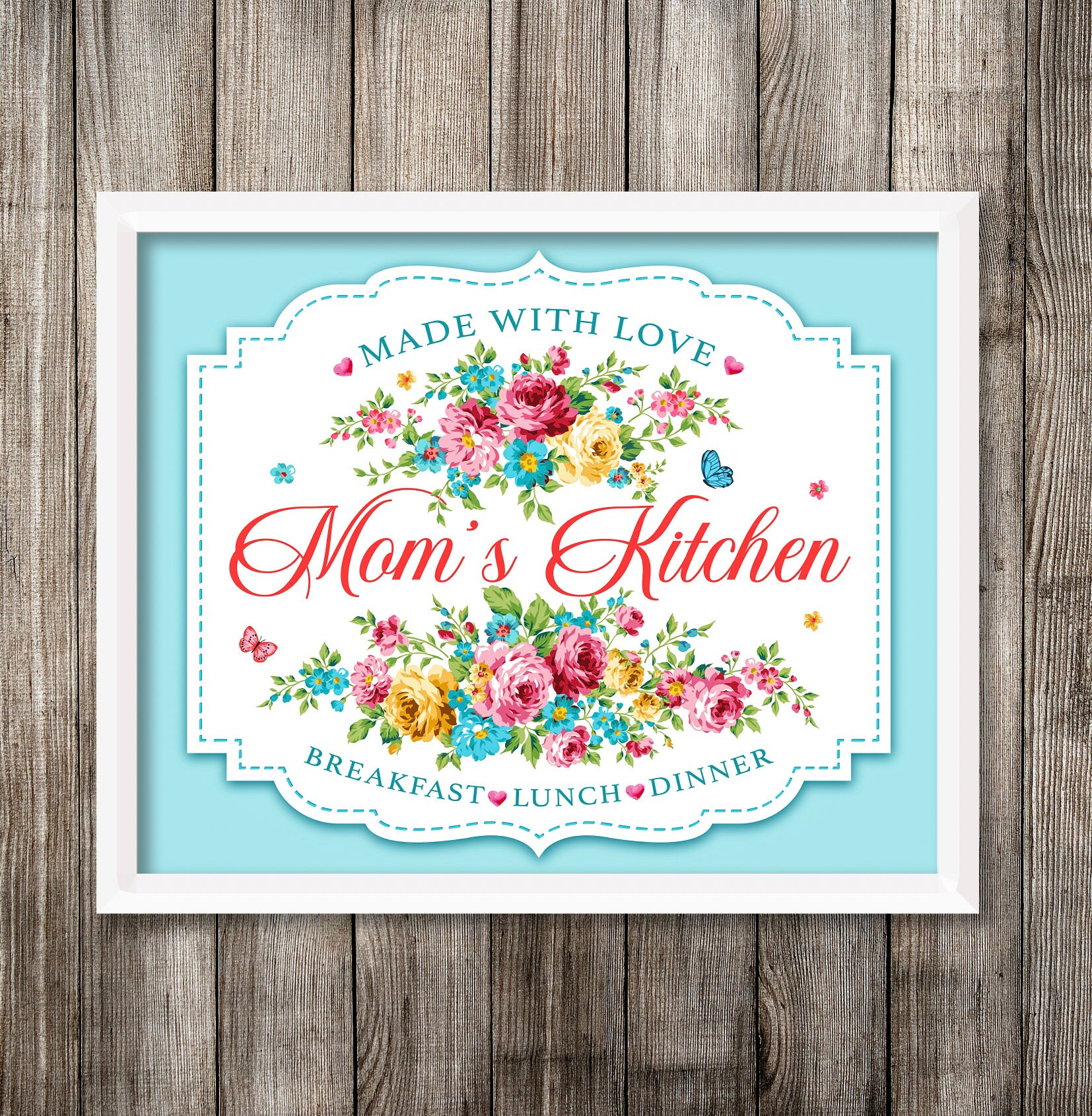 Sweet Rose Mom's Kitchen Wall Art & Sublimation Design Etsy