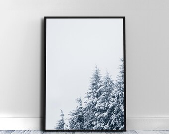 SNOWY WINTER WallArt Digital Download Downloadable Artful Wall Art Artful Winter Print Winter Printful Print Winter Decore Wall Art Print