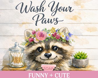Funny Bathroom Art Cottagecore Farmhouse Decor Modern Farmhouse Wall Art (Digital Download)