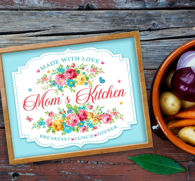 Sweet Rose Mom's Kitchen Wall Art & Sublimation Design Etsy