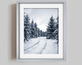 SNOWY WINTER WallArt Digital Download Downloadable Artful Wall Art Artful Winter Print Winter Printful Print Winter Decore Wall Art Print