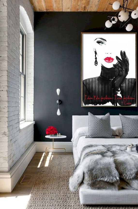 Chanel Modern White Fashion Wall Art