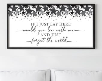 Modern Farmhouse Wall Art: Forget the World Quote (Digital Download)