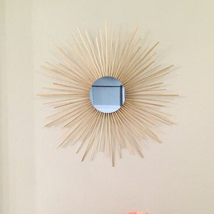 30" Gold Sunburst Mirror,  Sun mirror, starburst mirror, gold sun mirror, gold sunbeam mirror, Large sunburst mirror, large starburst mirror