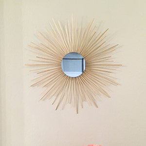 30" Gold Sunburst Mirror,  Starburst Mirror, Mirror wall decor, Sun mirror, Gold Sunburst mirror, wall decor , Home Decor