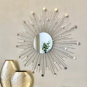 30" Glam Starburst Mirror, Sunburst Mirror,  Starburst Mirror, Mirror wall decor, Sun mirror, wall decor, home decor