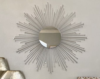 30" Sparkle Sunburst Mirror (Gems), Sunburst Mirror,  Starburst Mirror, Mirror wall decor, Sun mirror, Gold Sunburst mirror, Home Decor