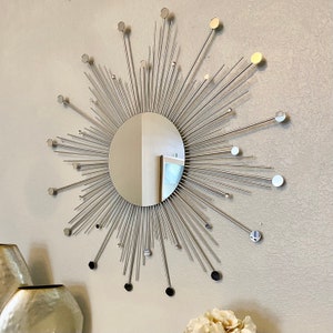 30 Starburst Mirror, Mirror wall decor, Sun mirror, Gold Sunburst mirror, Home Decor afbeelding 2