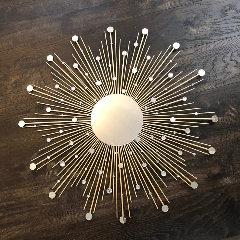 30 Glamorous Sunburst Mirror, Starburst Mirror, Mirror wall decor, Sun mirror, Gold Sunburst mirror, wall decor, home decor 画像 3