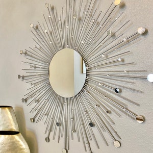 30 Glamorous Sunburst Mirror, Starburst Mirror, Mirror wall decor, Sun mirror, Gold Sunburst mirror, wall decor, home decor image 7