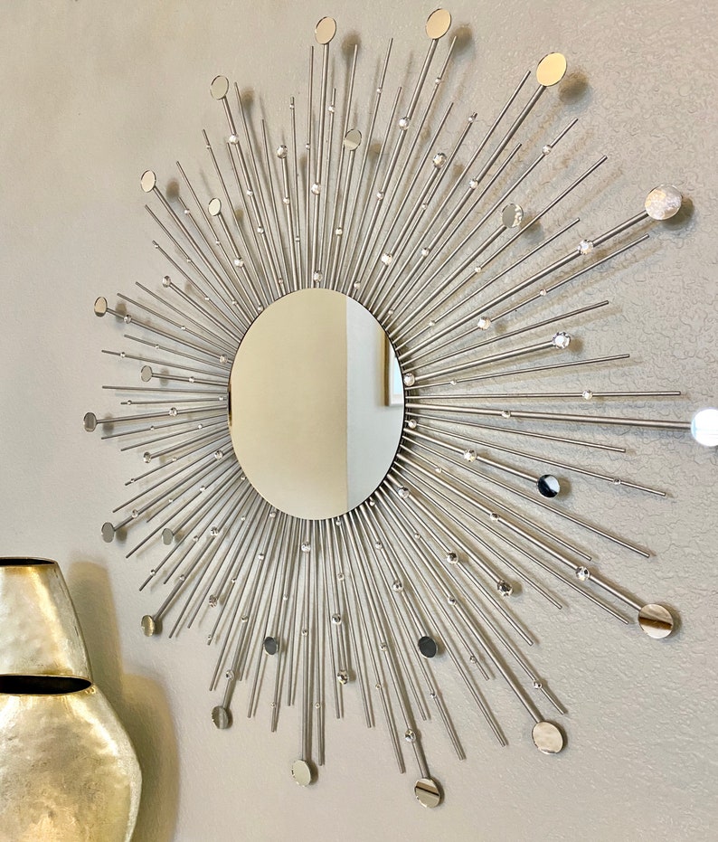 30 Glamorous Sunburst Mirror, Starburst Mirror, Mirror wall decor, Sun mirror, Gold Sunburst mirror, wall decor, home decor image 7