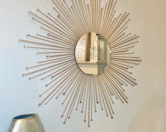 30" Sparkle Sunburst Mirror (Gems), Sunburst Mirror,  Starburst Mirror, Mirror wall decor, Sun mirror, Gold Sunburst Mirror, Home Decor