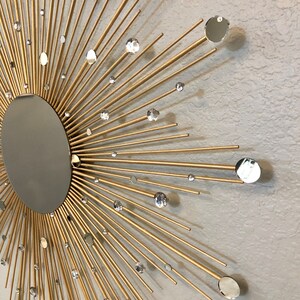 30 Glamorous Sunburst Mirror, Starburst Mirror, Mirror wall decor, Sun mirror, Gold Sunburst mirror, wall decor, home decor 画像 2