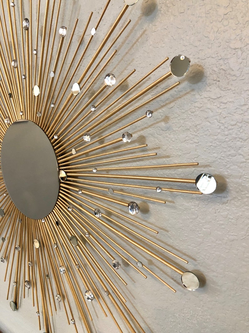 30 Glamorous Sunburst Mirror, Starburst Mirror, Mirror wall decor, Sun mirror, Gold Sunburst mirror, wall decor, home decor image 2