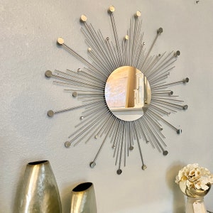30 Starburst Mirror, Mirror wall decor, Sun mirror, Gold Sunburst mirror, Home Decor afbeelding 4