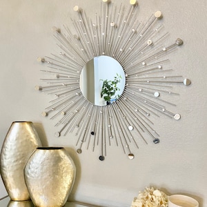 30 Glamorous Sunburst Mirror, Starburst Mirror, Mirror wall decor, Sun mirror, Gold Sunburst mirror, wall decor, home decor image 4