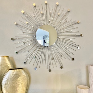 30 Glamorous Sunburst Mirror, Starburst Mirror, Mirror wall decor, Sun mirror, Gold Sunburst mirror, wall decor, home decor 画像 5